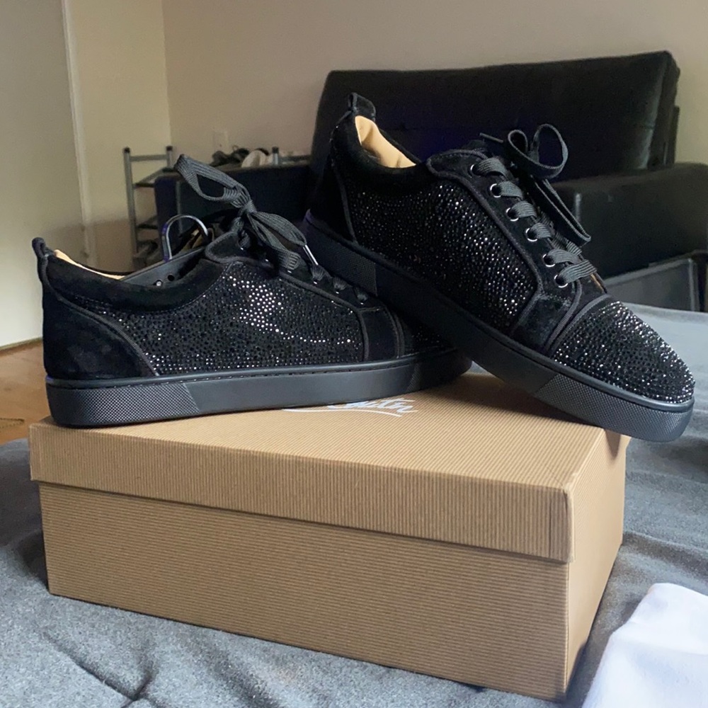Louis Junior Strass Flat Christian Louboutin men’s sneakers